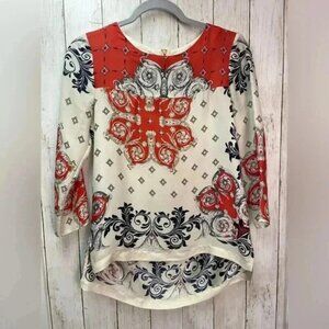 Chelsea & Theodore 7/8 Sleeve Blouse Size XS